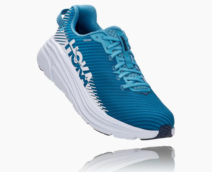 Hoka Australia One One Rincon 2 - Mens Running Shoes Blue/White - RDVUH-9834